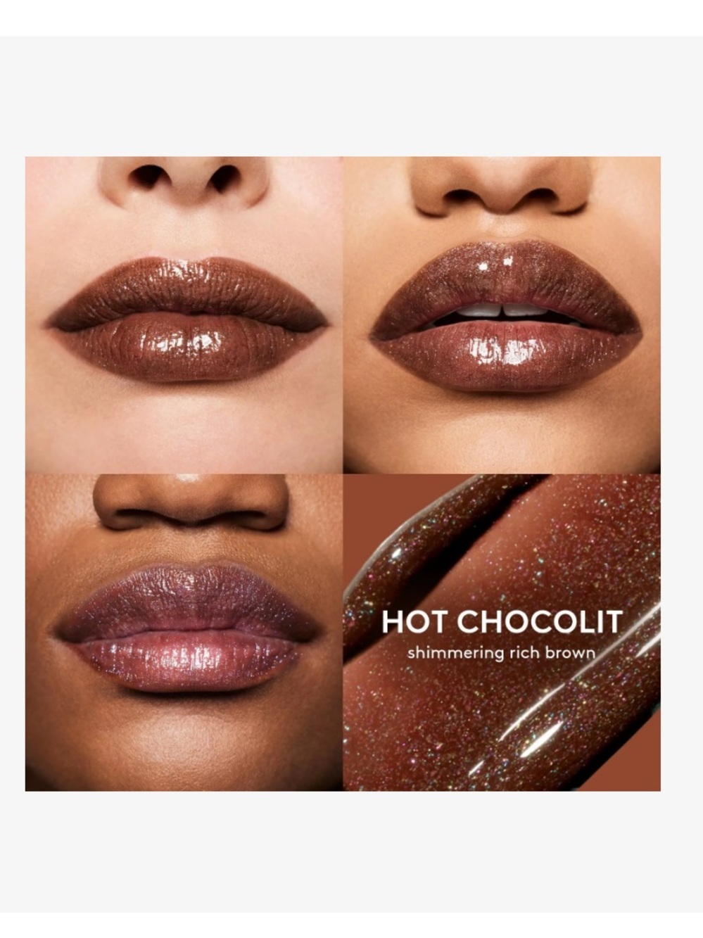 NWT FENTY BEAUTY Rihanna Gloss Bomb Stix High-Shimmer Gloss Stick Hot Chocolit - Picture 3 of 7